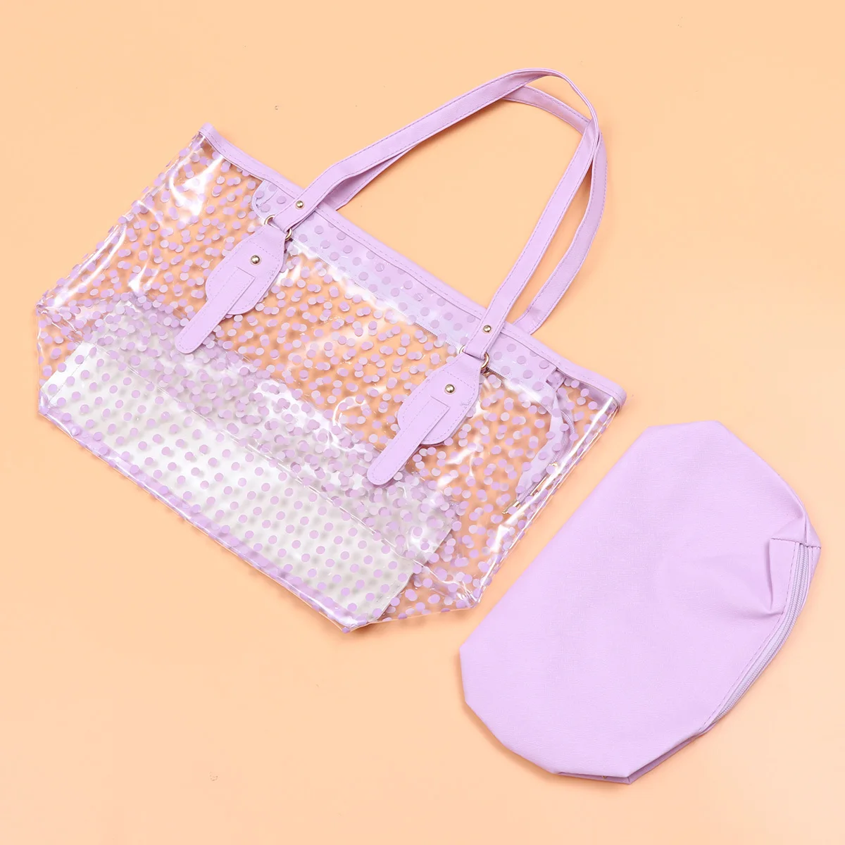 

1Pcs Women Handbag Waterproof PVC Beach Bag Creative Gift for Female Friends Or Mother Purple Women Handbag Beach Bag