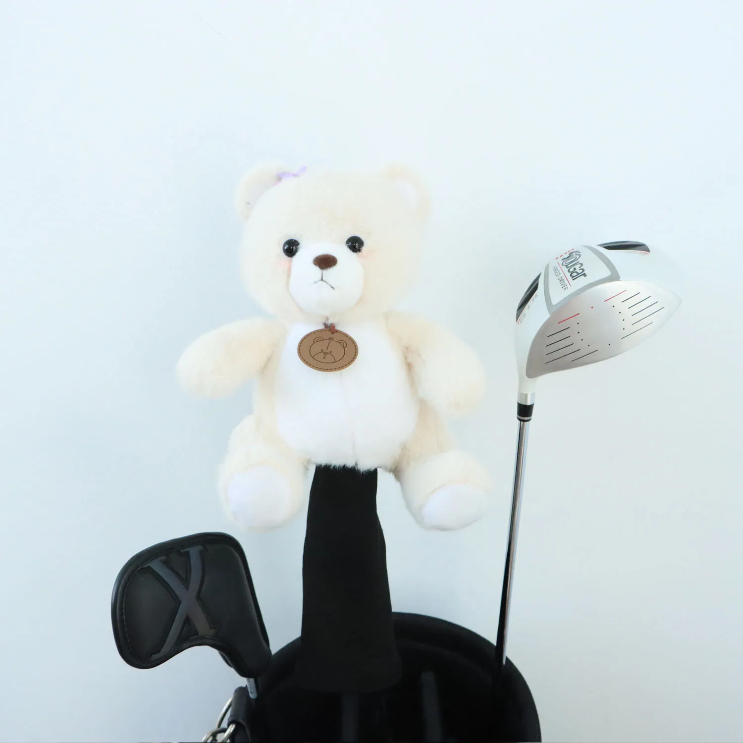 2024 Little Bear Plush Animal Golf Fairway Head Cover Golf Club 460cc Wood Cover DR FW CUTE GIFT Noverty