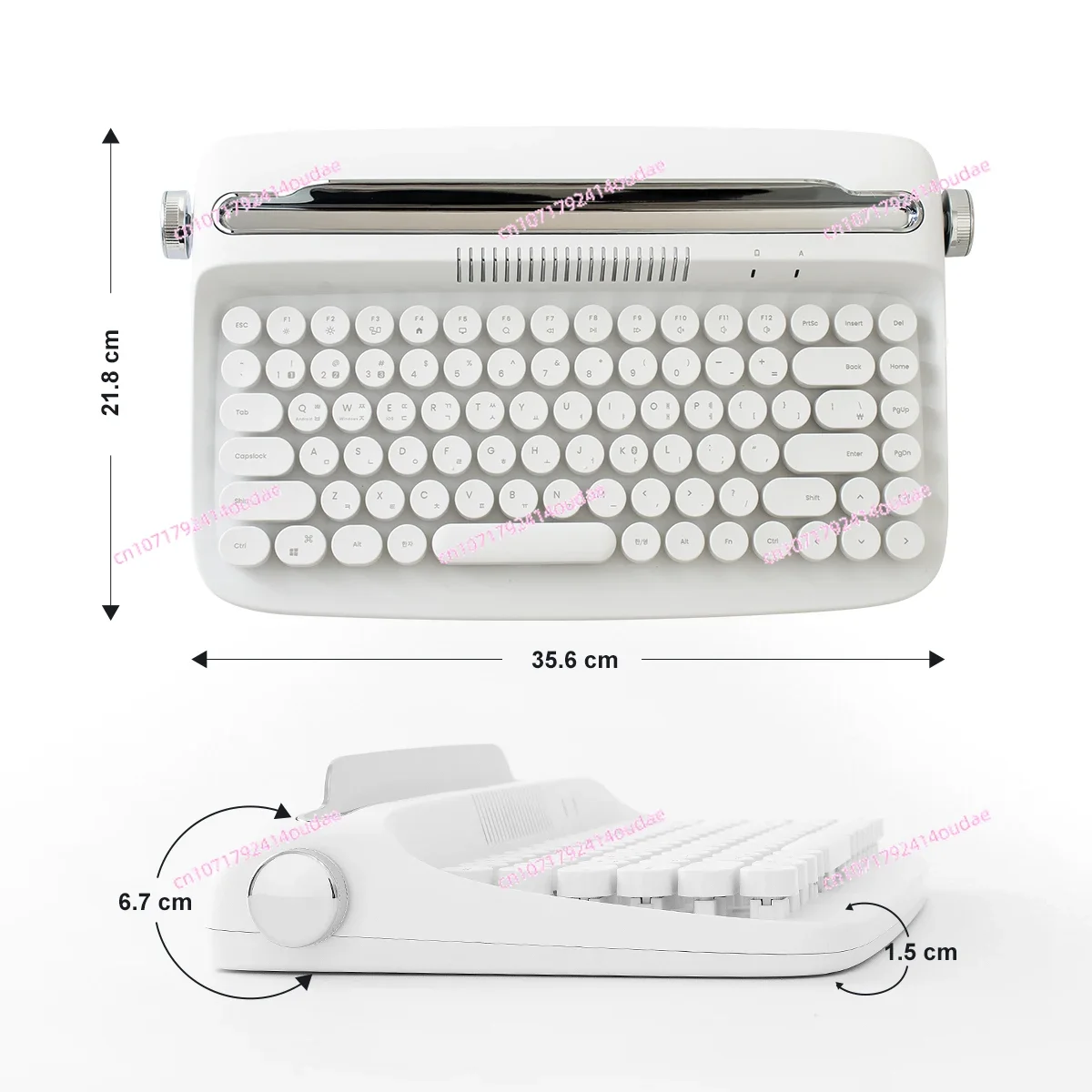 Key Set Universe ACTTO B303 Cute Retro Typewriter Office Tablet Phone Universal Wireless Bluetooth Keyboard