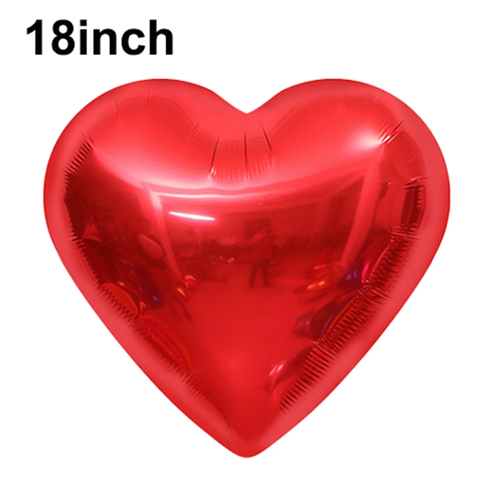 5/10/20/30/40/50pcs 18Inch Red Heart Foil Balloon for Valentine's Day Birthday Wedding Bridal Shower Engagement Party Decoration