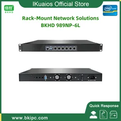 IKuaiOS 1U Rack Mount Network Appliance Intel Ivy Bridge Core i3 i5 i7 6LAN Gigabit 2.5G Ethernet for Router Firewall 989 6L