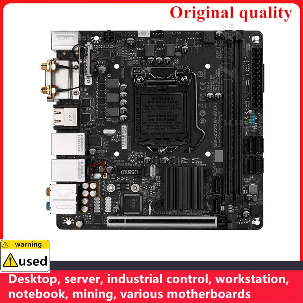 MINI ITX GA-Z270N-WIFI Z270N-WIFI Motherboards LGA 1151 DDR4 32GB Intel Z270 Overclocking Desktop Mainboard M.2 NVME SATA III