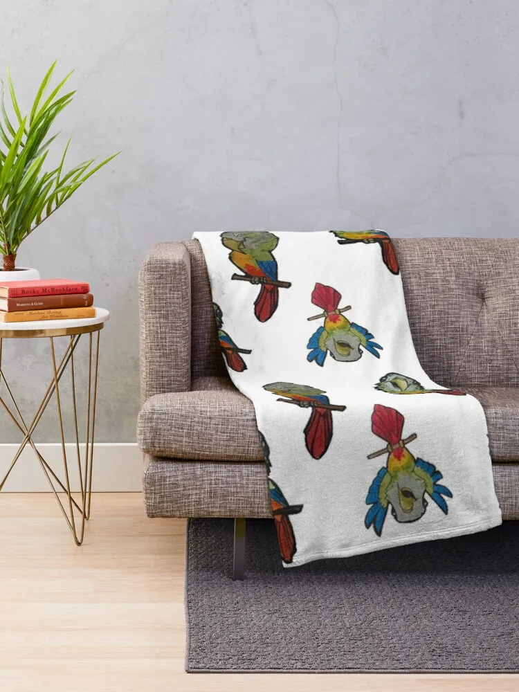 Pineapple green cheek conure collection Throw Blanket manga Soft Plaid for sofa Blankets