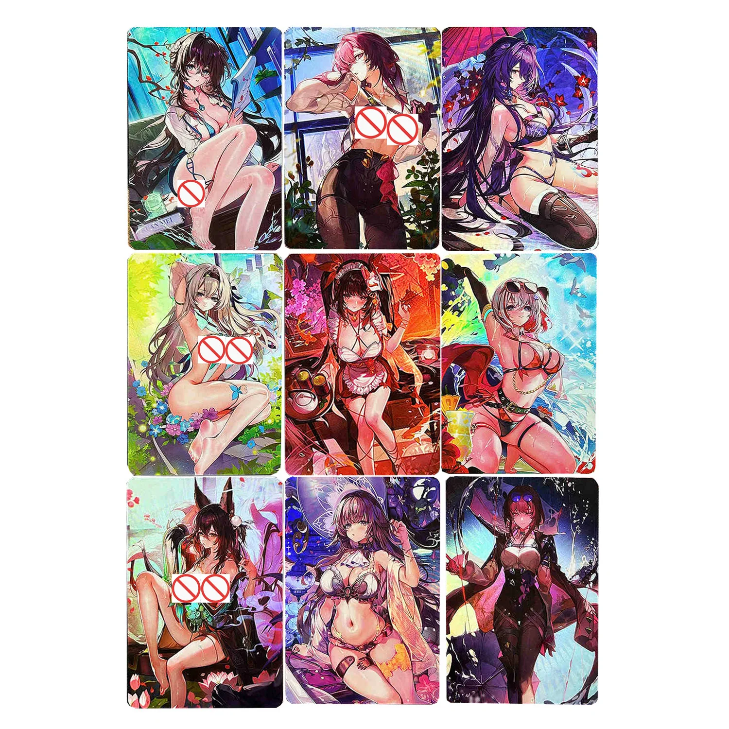 

9Pcs/set Diy Honkai: Star Rail Fu Xuan Kafka Collection Card Refraction Color Flash Himeko Game Anime Card Gift Toys