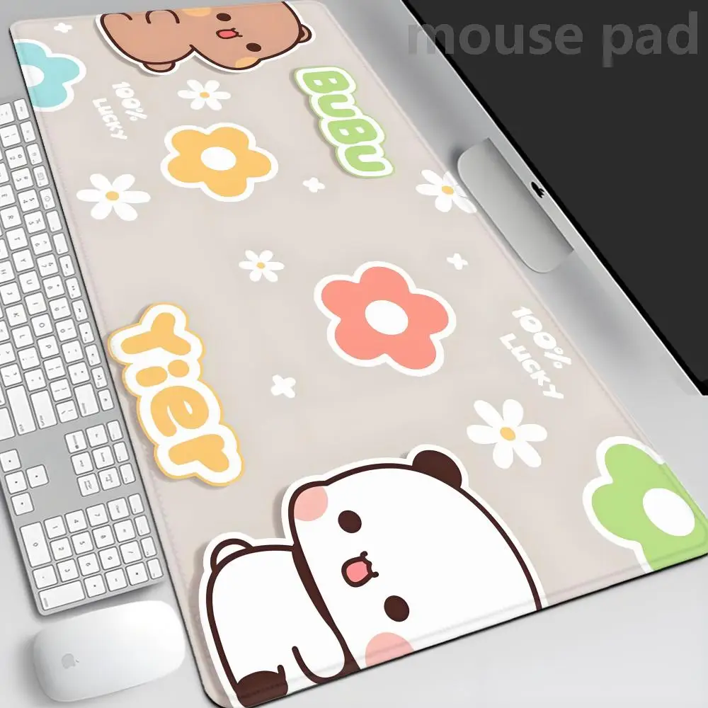 

BuBu DuDu Mouse Pad Desk Mouse Pad Cute HD Desk Pad Extended Gaming Keyboard Mats Large 100x50cm XXL Gamer Mousepad