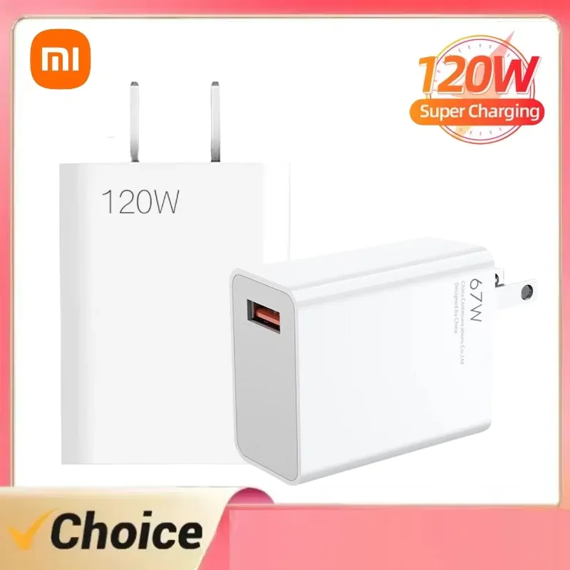 Xiaomi 120W Charger 33W Fast Charge Charger 67W Type C Power Adapter Quick Charge3.0 For IPhone 15 Pro Samsung Phone Charger