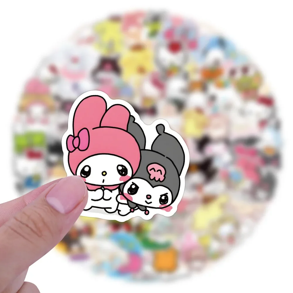 50/100pcs Sanrio Stickers Cute DIY Decorative Waterproof Anime Stickers Kuromi My Melody kawai Phone Case50/100pcs Sanrio Sticke