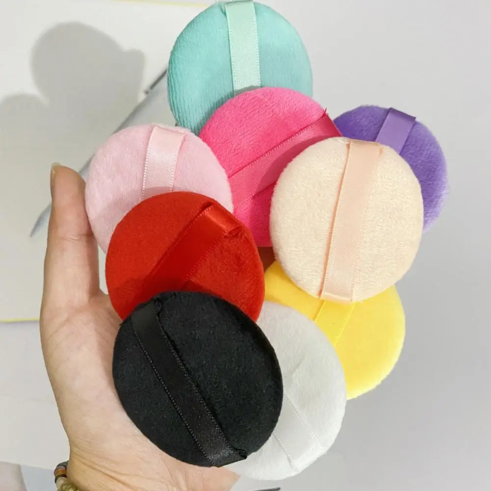 5 stuks zacht fluwelen poederdons blender sponzen gezichtsfoundation bladerdeeg make-up accessoires ronde make-up sponzen cosmetica gereedschap