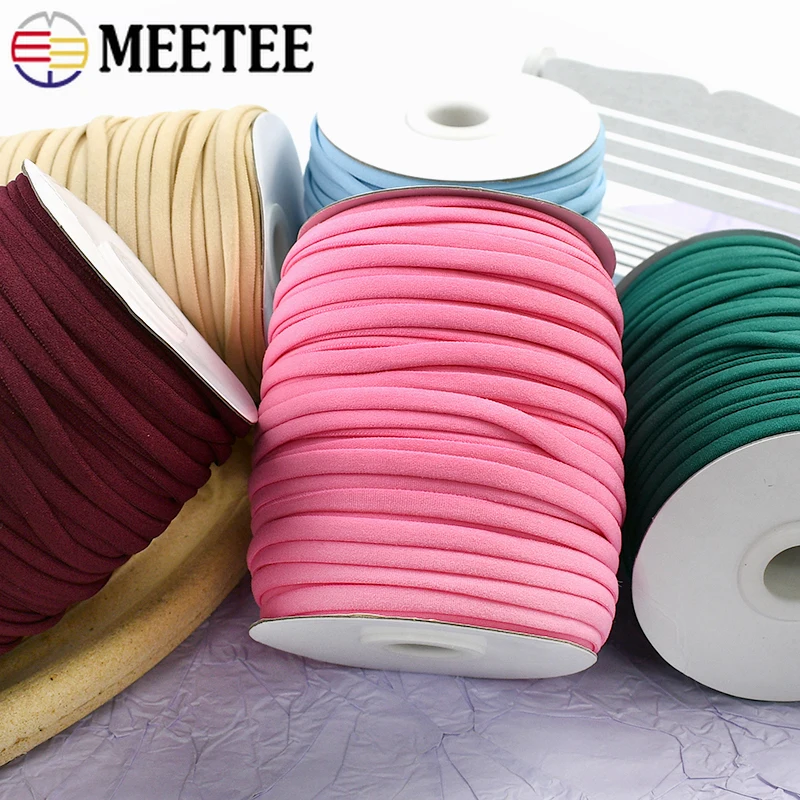 

30/50M 3/5mm Nylon Elastics Rope Rubber Bands Clothes Decor Stretch Tapes Mask Cord Oil Core Sewing Elastic Band DIY Accessories