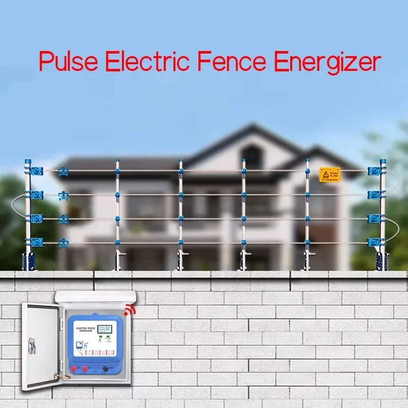 

CE Certified WiFi IoT High Voltage Pulse Electric Fence | 5KV-10KV Adjustable for Household Courtyard | Anti-Cut Tamper Alarm
