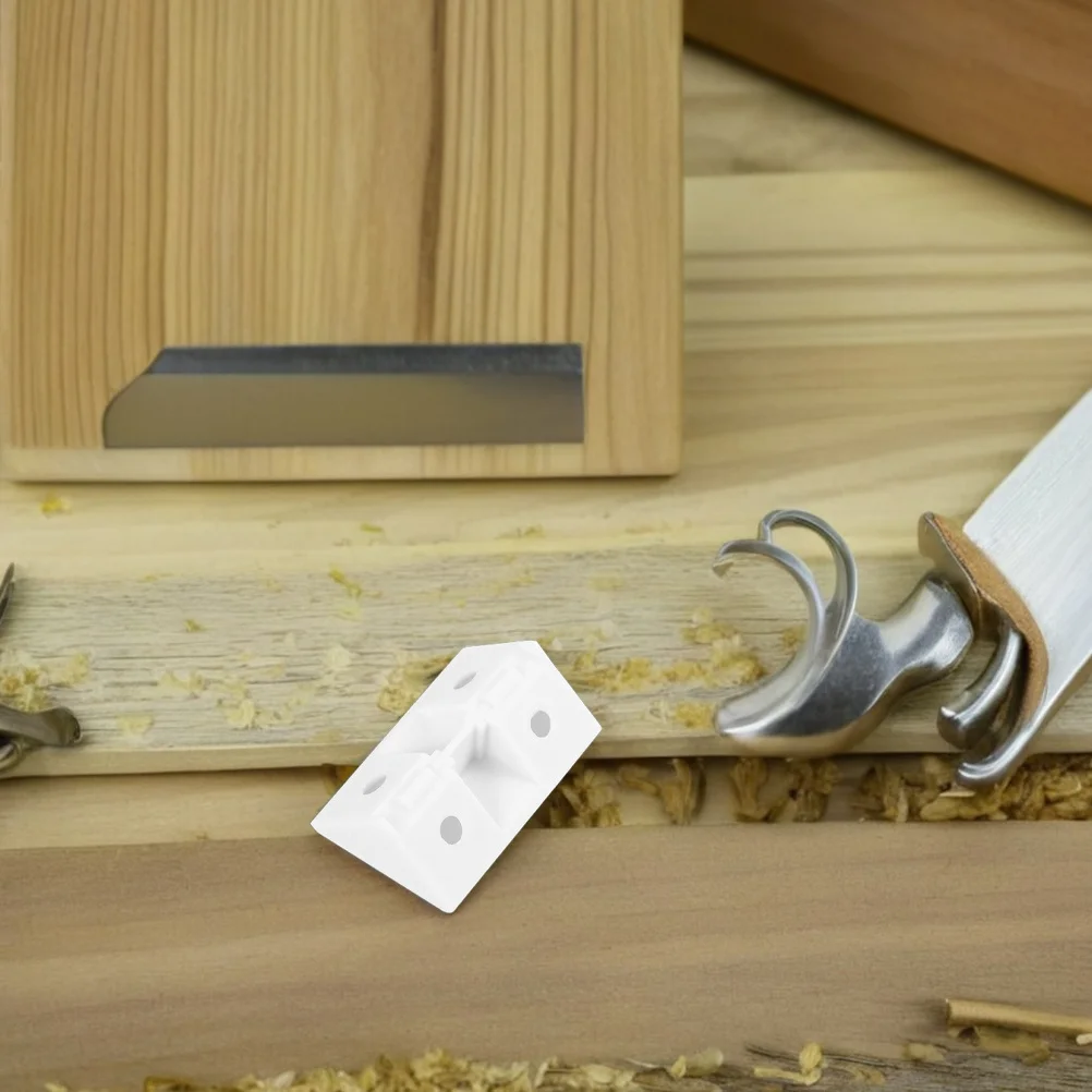 

50 Sets Furniture Corner Brackets Plastic Angle Connectors for Cabinet Assembly Wall Shelf Support Right Angle Fixing Fasteners