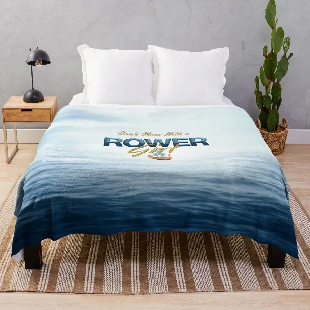 

Rower Girl Throw Blanket Color Fast Cozy Throw Blanket