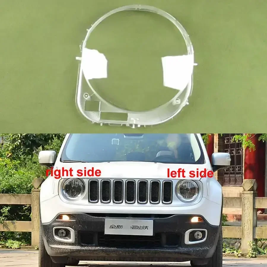 For Jeep Renegade 2016-2021 Car Accessories Front Headlamp Transparent Lampshade Lamp Shell Headlight Lens Cover Plexiglass