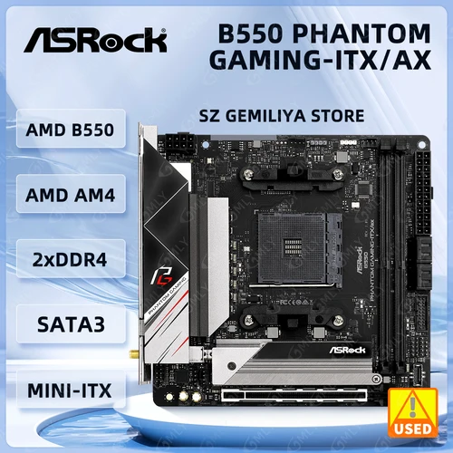 Imagen 1 del producto Placa base AMD B550 ASROCK B550 PHANTOM GAMING-ITX/AX AM4 DDR4 64G Ryzen 5 5600 4700G 2600 3200G cpu PCI-E 4,0 Mini ITX