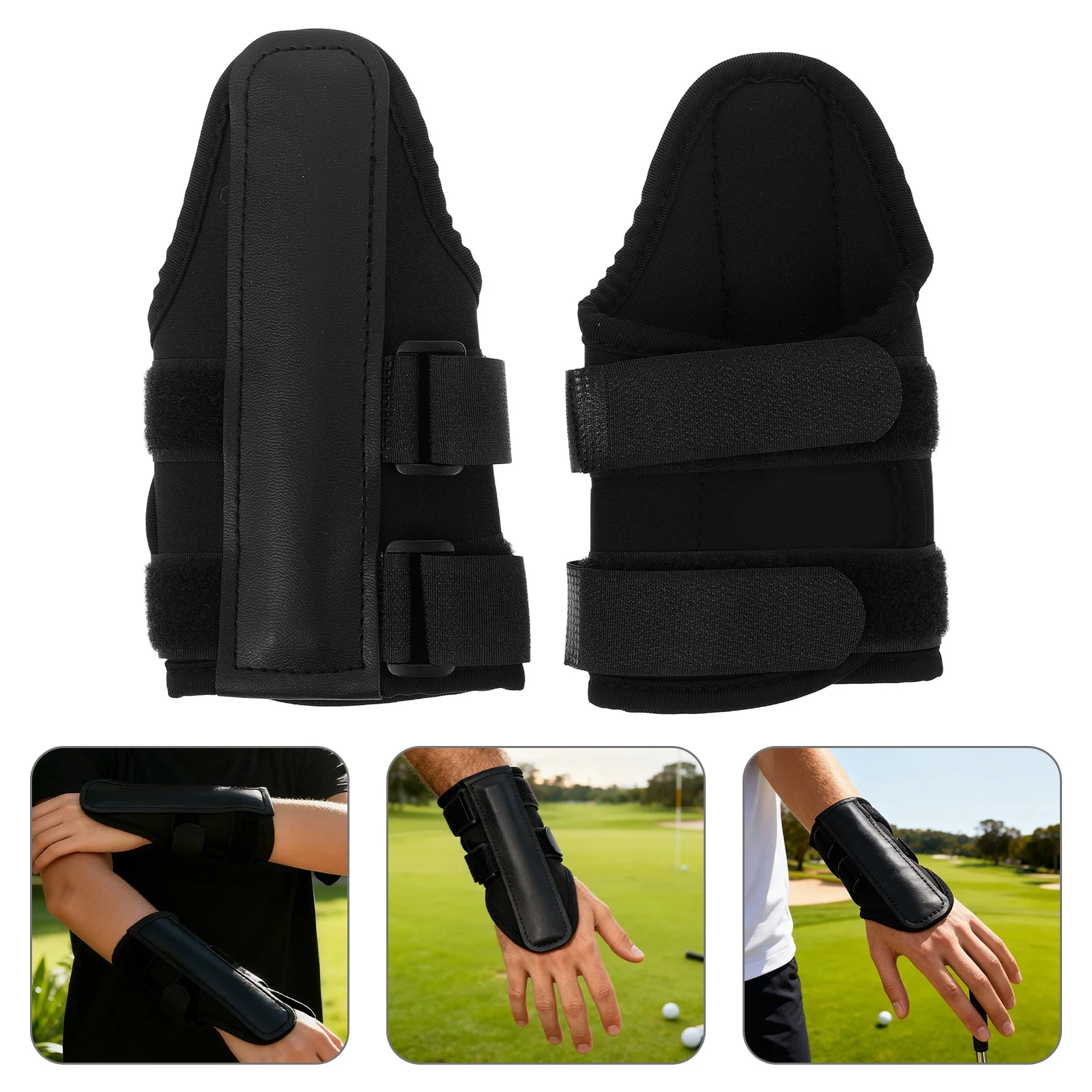 

2Pcs Golf Wrist Brace Swing Trainer Adjustable Wrist Hinge Correction Strap Golf Swing Posture Support Training Aid