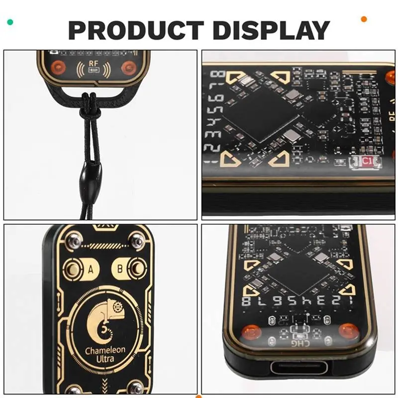 ABZZ- Read Writer+ 3XUID Keychain Chameleon V3.0 RFID Smart Card Emulator Reader 125K 13.56Mhz ID IC Smart Card Tag Copyer Co