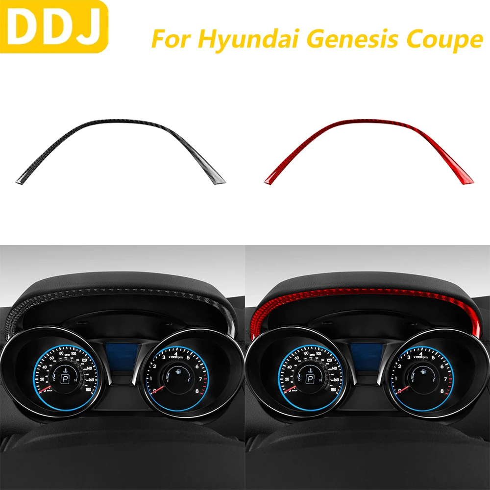 For Hyundai Genesis Coupe 2013-2016 Real Carbon Fiber Dashboard Speedometer Panel Trim Strips Car Accessories Decoration Sticker