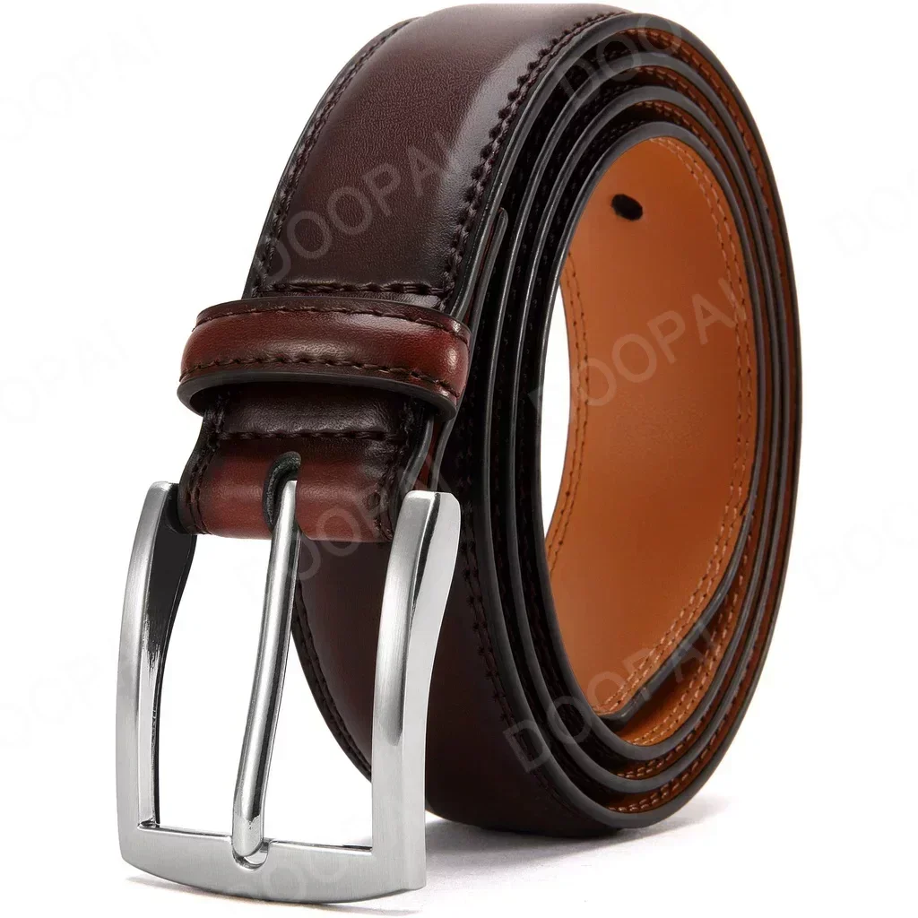 Männer Gürtel Hohe Qualität Echtes Leder LANGE Große Pin Schnalle Metall Automatische Schnalle Männlich Gürtel Strap Männlich