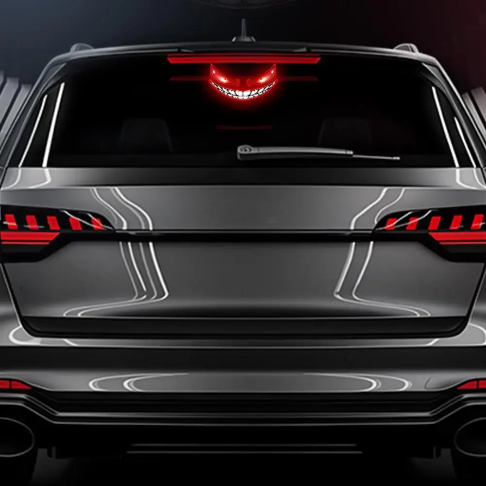 Solarbetriebenes Teufelsauge Auto-LED-Ambientelicht Coole Teufelsgesicht-Atmungslampe Heckscheiben-Warnblitzlicht Dekoration – Detail 11