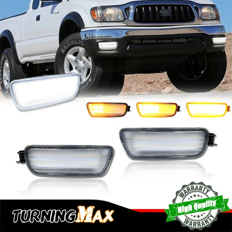 

Янтарный последовательный светодиодный передний бампер с переключателем, указатели поворота и белые DRL/фари дальнего света для Toyota Tacoma 2WD 4WD 2001-2004