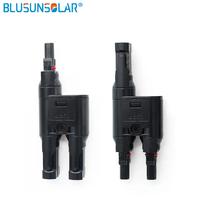 TUV Approved 2 IN1 Solar Connector T Type Connector Male To Female Solar Parallel Connector DIY Solar Kits System