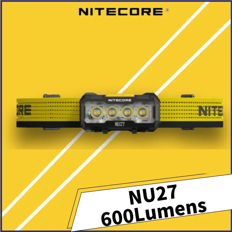 Nitecore NU27 Headlight Ultra Lightweight NiteLab MCT UHE LEDs 600 Lumens USB-C Recharge Multiple Color Light Outdoor Headlamp