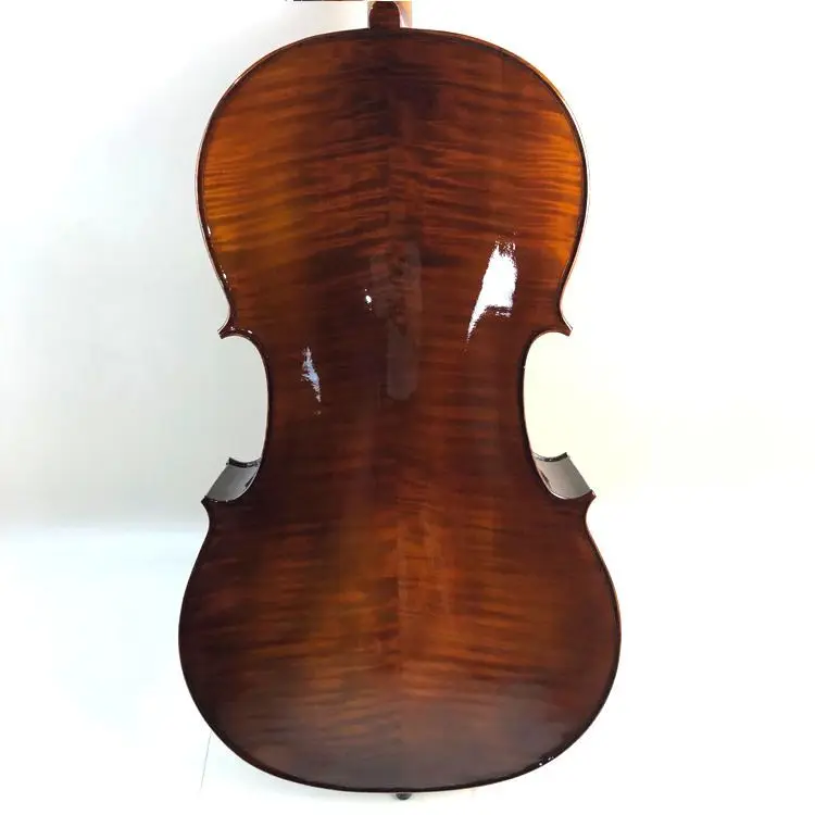 real Tiger Maple solid wood Cello 4/4 3/4 Spruce panel student cello stringed instrument beginner professional violoncello