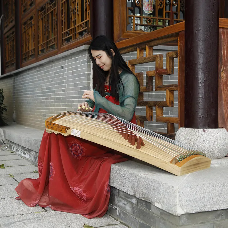 Portable Mini Guzheng 100cm 21 Strings Paulownia Wood Guqin Zither Beginner Small Guzheng Traditional Chinese Instrument Gifts