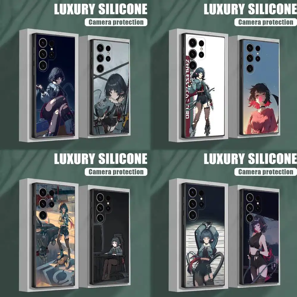 

Z-Zenless Anby Jane Doe Zone Zero Phone Case Samsung S25,S24,S23,S22,S21,S20,S10,Ultra,Plus,Lite,FE,Soft Silicone Black Cover