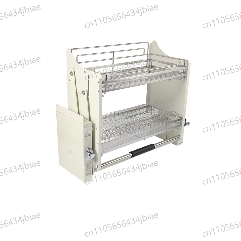 

Выдвижные корзины для посуды из нержавеющей стали 304 с амортизацией и 4-ступенчатой регулировкой, подъемные выдвижные корзины для кухонных шкафов