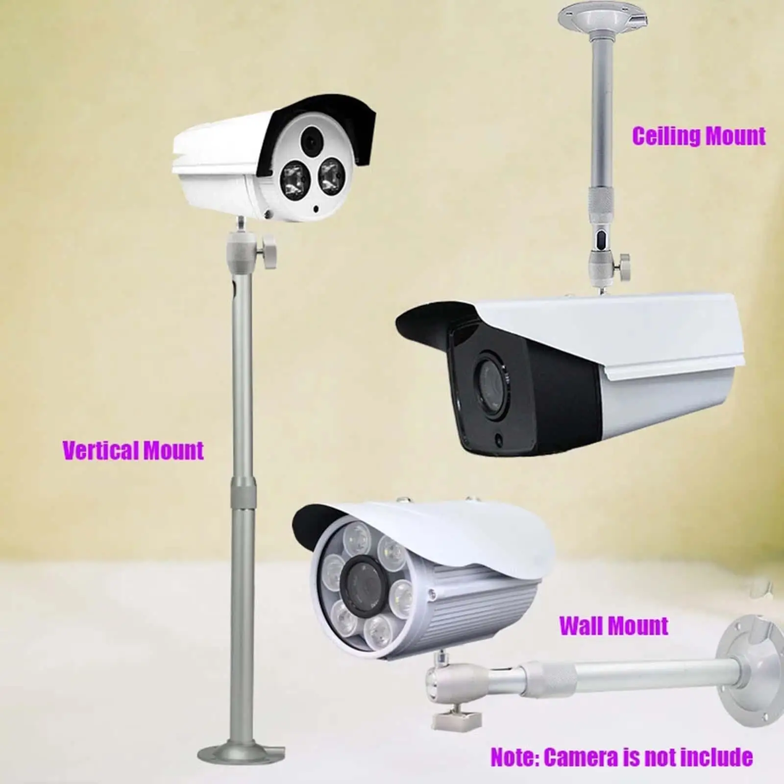 Projector Ceiling Mount Extendable Hanger with Telescopic Adjustable Pole and 360 Degree Rotatable Head for Home Theater Video