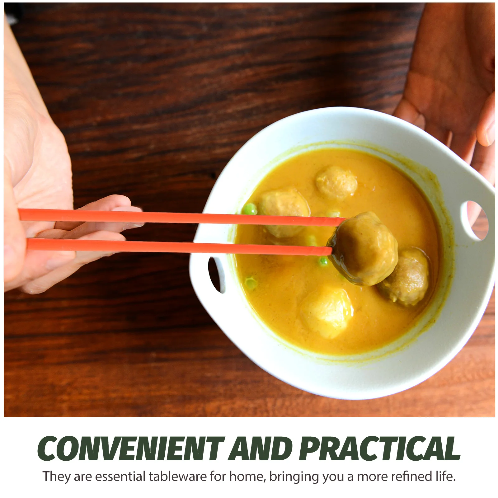 

Steel Core Silicone Chopsticks Heat Resistant Anti-Scalding Kitchenware Tableware for Home Travel Easy Storage