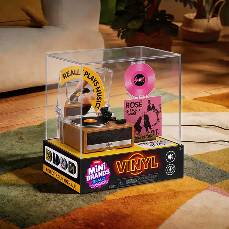 Mini Brands Vinyl Really Works Surprise Ball Blind Box Collection Record Player Plays Music Miniature Turntable Mystery Box Toy - view 3