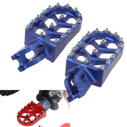 Blue Aluminum Motorcycle FootRest Footpegs Foot Pegs Pedals For HONDA CR125 CR250 CRF150R CRF250R CRF250X CRF450R CRF450X
