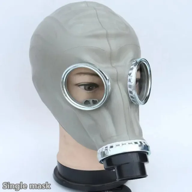 Masque à gaz chimique 2 en 1, style classique, matériau en caoutchouc, protection complète du visage, industriel, peinture en aérosol