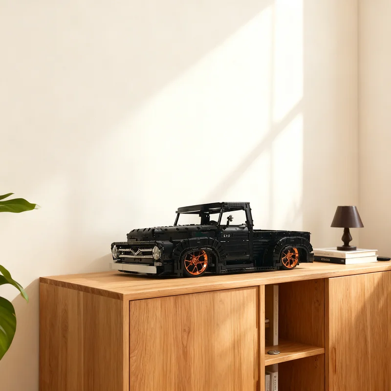 3234 peças MOC Ford F-100: Blocos de Montar Técnicos para Construção, Presente de Natal, Brinquedo Criativo DIY, Ideia de Montagem de Blocos para Crianças