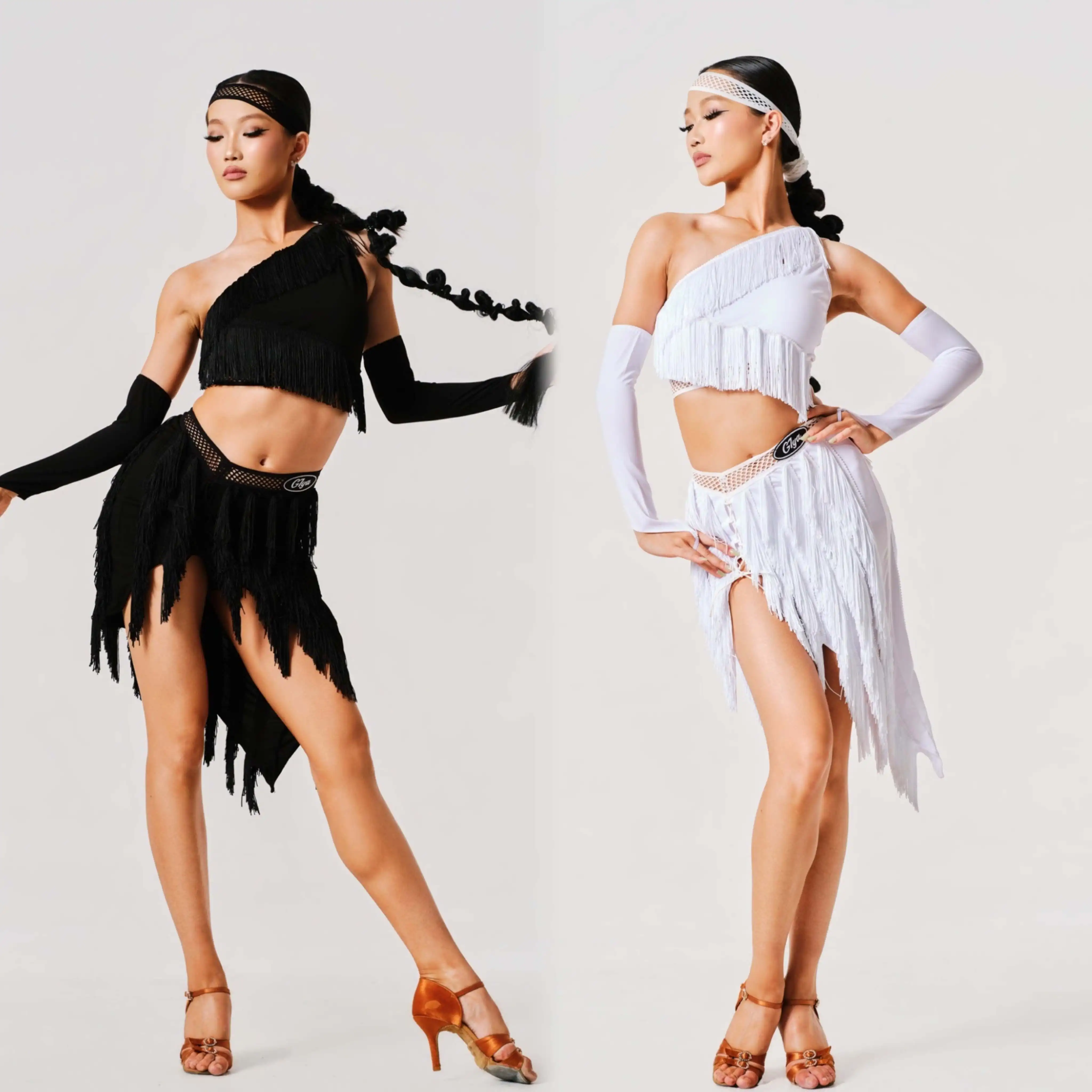 

Костюм для танцев ча-ча-ча для взрослых, женская одежда для соревнований по латинским танцам, юбка с бахромой, юбка для румбы, одежда для выступлений и тренировок DNV26634