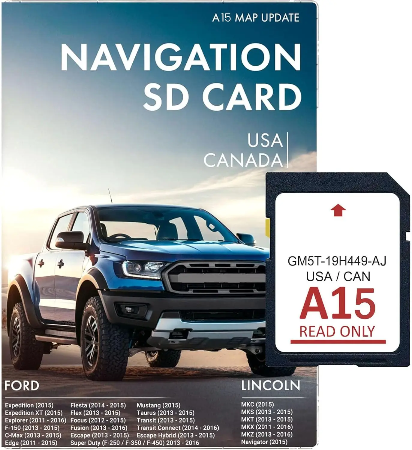 

Главная версия GPS SD-карты 2025 для Ford/Lincoln Sync 2 — A15, карта США, Канады GM5T-19H449-AJ
