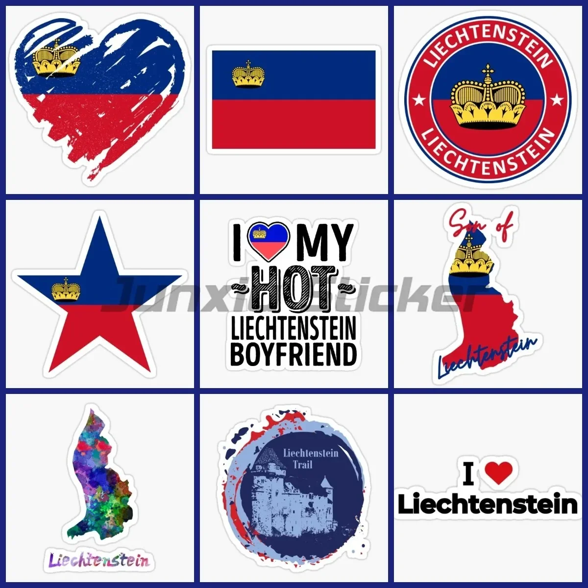 

Liechtenstein Stickers Car Window Helmet Racing Wall Room Moto Laptop Refrigerator Decoration Tablet Computer Car Interior Decal