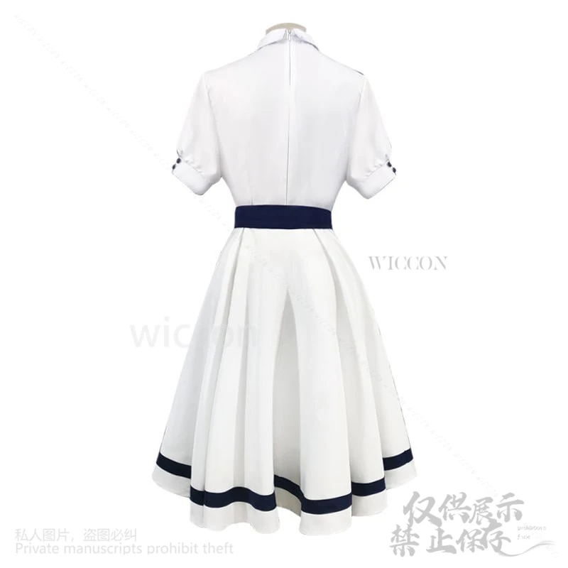 أنيمي Takt op.Destiny Cos Unmei Cosette زي Kawaii لطيف فستان أبيض أحمر عقال شعر مستعار مجموعة للفتيات امرأة كوميدية مخصصة