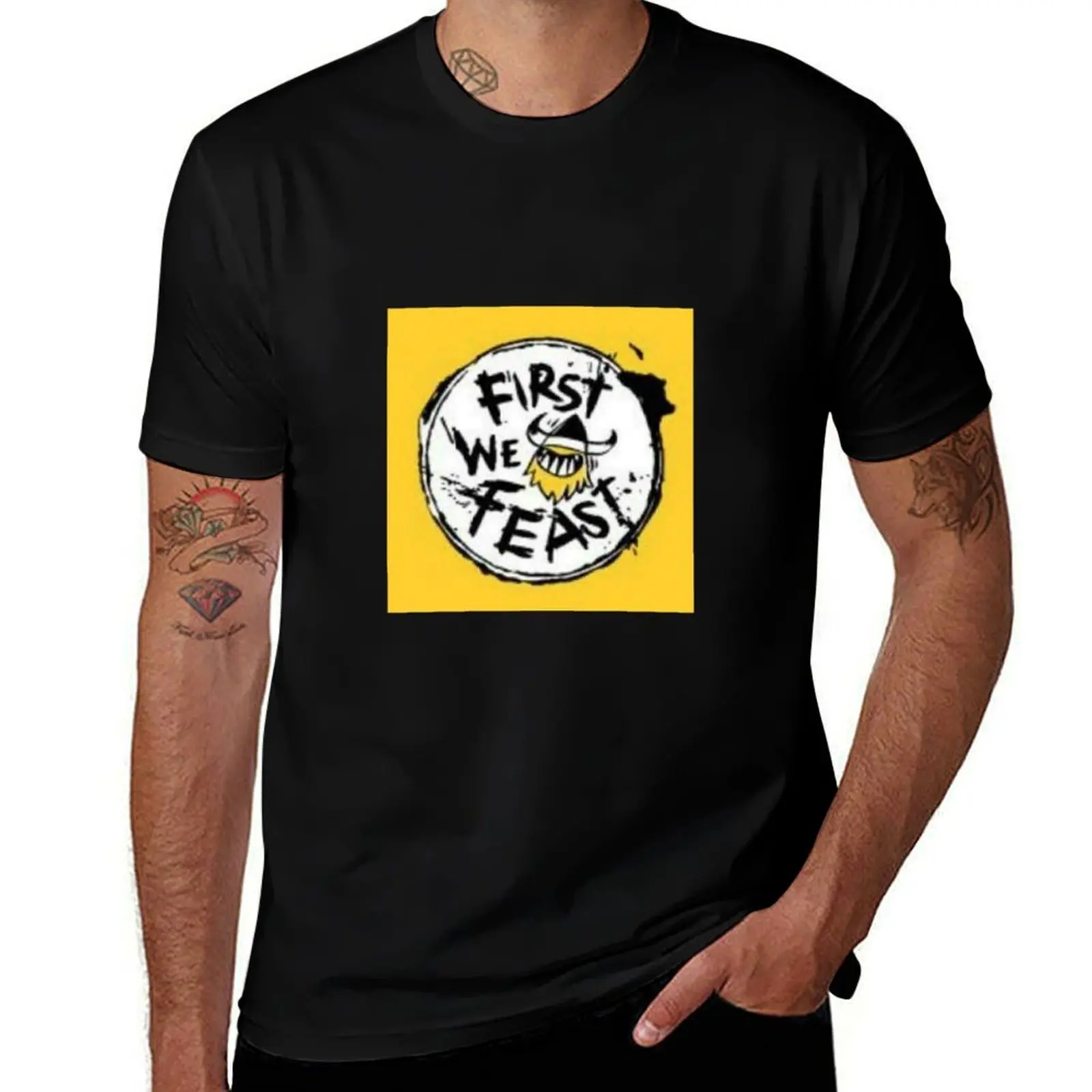 First we Feast T-Shirt Comfortable Workout Short Sleeve Shirt T-Shirt