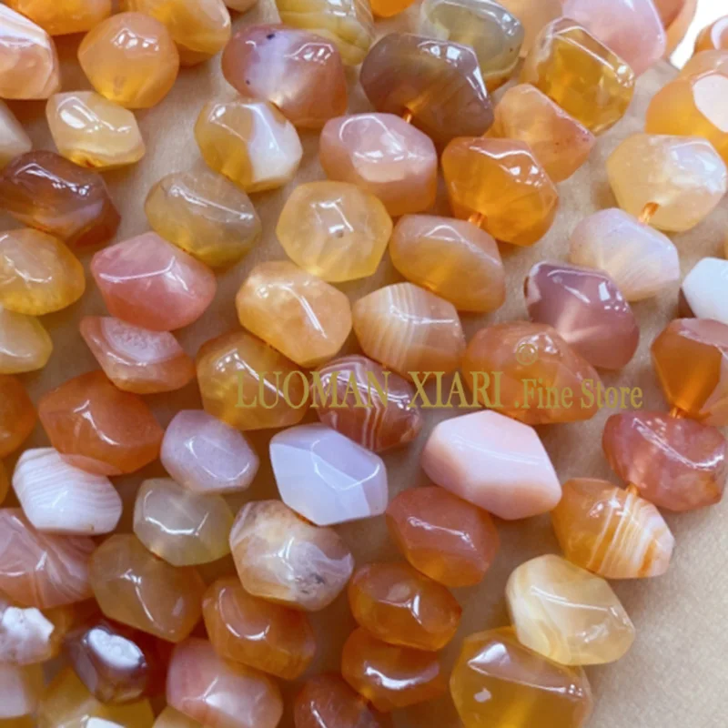 Natural Orange Perisan Agate Gemstone 6x11MM Special Cut Loose Spacer Beads for Jewelry Making DIY Bracelet Accessories 15''