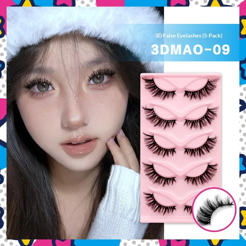 フォックススタイル ネオチャイニーズ 嫦娥 神話上の女神 西洋風 多用途 ソフト セグメント化 上向き キャットアイ 魅惑的な雰囲気のまつげ