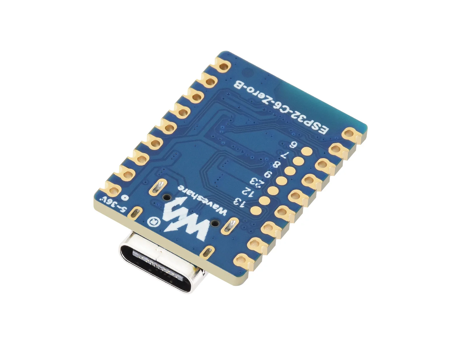 Płytka rozwojowa Waveshare ESP32-C6 Mini Wi-Fi 6 typu B, zasilanie o szerokim zakresie napięć 5~36V, obsługuje Bluetooth 5, IEEE 802.15.4 — zdjęcie produktu 3