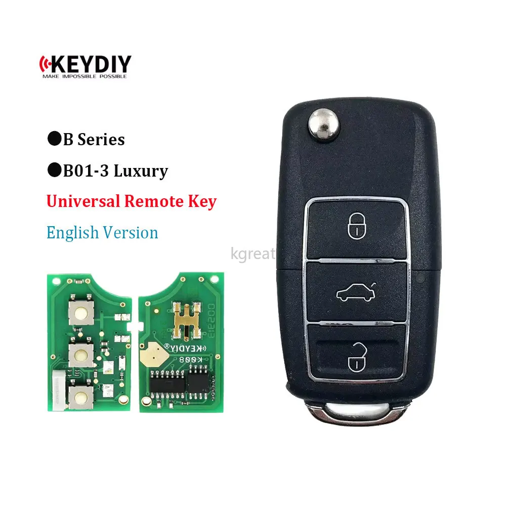 

5pcs Keydiy KD B01 B01-3 Luxury Universal Car Remote Key 3 Buttons Smart Key Remote Control for KD900 KD-x2 KD Mini Accessories