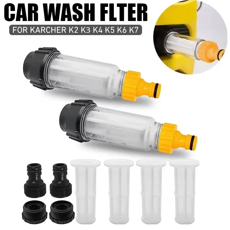 G3/4 Water Filter for Karcher K2-K7 High Pressure Washer Replacement Inlet Connector Transparent Cleaning Machine Kit