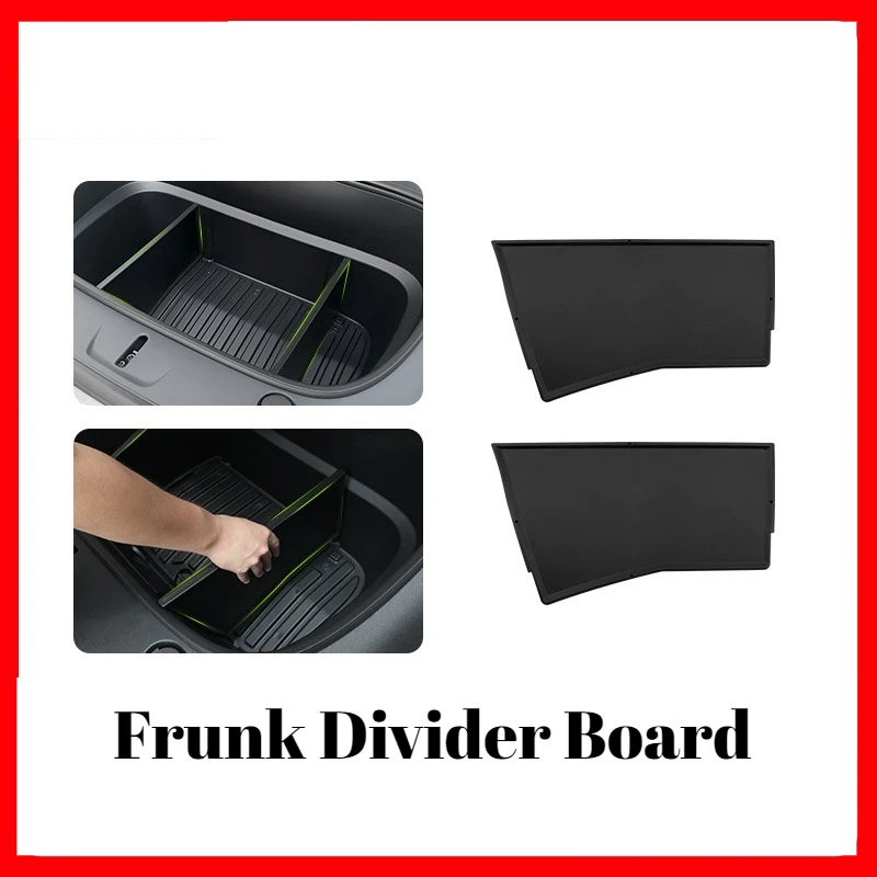 

For 2025 Tesla Model Y Juniper Frunk Divider Board Auto Modification Accessory Storage Space Partition Organization Removable
