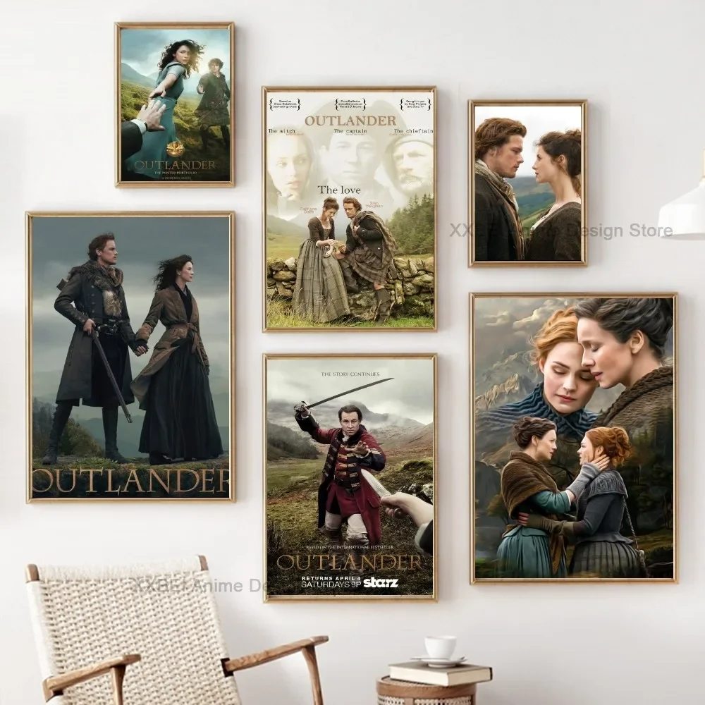 1pc Outlander TV Series Poster Decorative Painting Bedroom Study Wall Sticker Living Room Cafe Entrance Modern Interior Mural