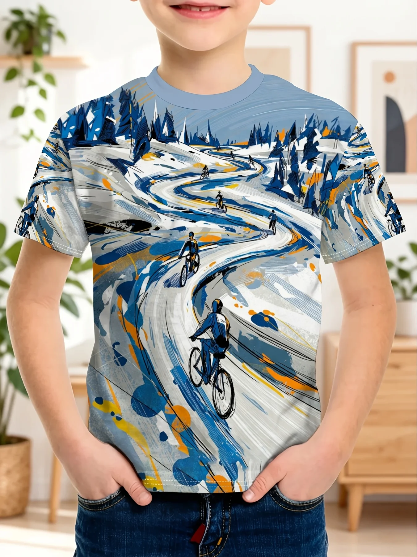 2026 Mountain biking graphic t shirt men outdoor sports adventure downhill cycling quick dry breathable te