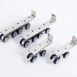 1PCS Sliding Door Roller Hanging Pulley Rail Track for Home Room Wood Door 4/8 Hanging Wheels Rail Track